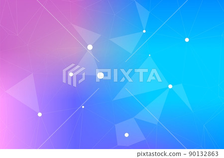 變形多邊形背景，於三角形組成。幾何背景摺紙風格。 90132863