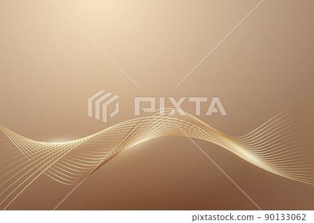 golden wavy line high end luxury texture line texture background 90133062
