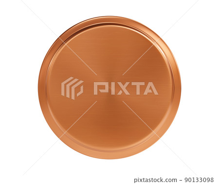 Realistic bronze lid mockup top view isolated on white background Realistic bronze lid mockup top view isolated on white background 90133098