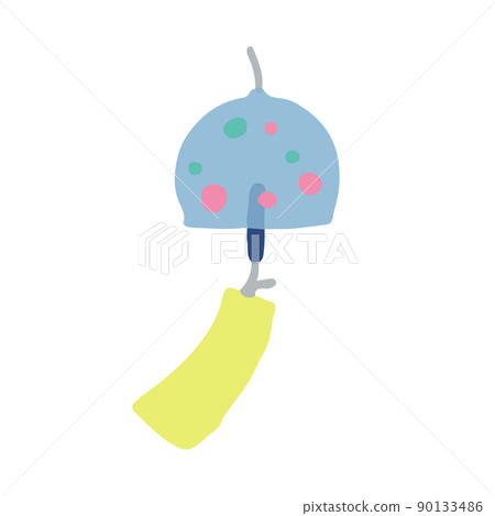 Wind chimes fluttering in the summer wind Vector illustration material 90133486