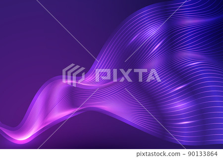 藍紫色漸變飄動的柔順光滑線條海報背景 藍紫色漸變飄動的柔順光滑線條海報背景 90133864