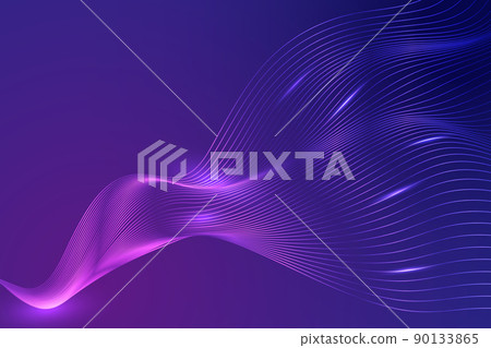 Blue and purple gradient fluttering soft smooth lines poster background Blue and purple gradient fluttering soft smooth lines poster background 90133865