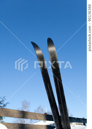 ski on blue ski on blue 90136366