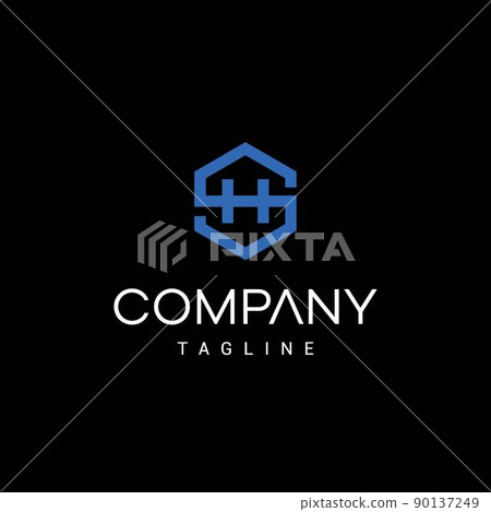 Initial and modern logo designs for the letters H and S 90137249
