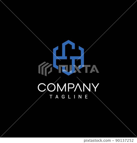 Initial and modern logo  for the letters H and S 90137252