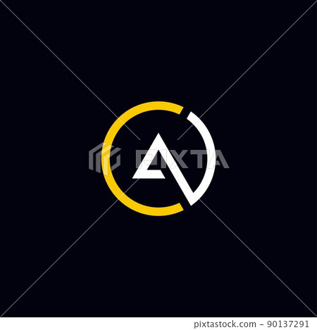 Cool and modern logo initials AC design 90137291
