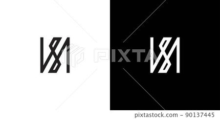 unique and modern NSN letter initials logo design 90137445