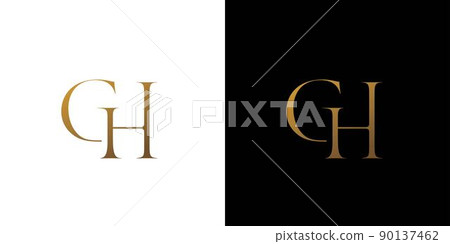 Unique and luxury GH initials logo Unique and luxury GH initials logo 90137462