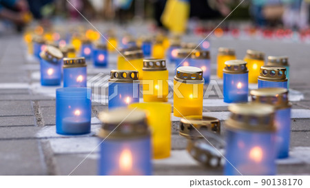 Protests against the Russian invasion of Ukraine in Chisinau, Moldova 90138170