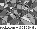 Abstract illustration of shards of glass, background 90138481