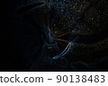 Black abstract background or texture with spots 90138483