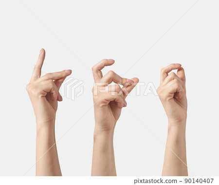 Finger snap woman hand with wrist. Finger snap woman hand with wrist. 90140407