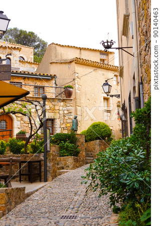 石中世紀城鎮景觀布拉瓦海岸托薩德馬爾 90140463