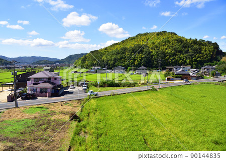 2021 年。從兒島站到岡山站的瀨戶大橋線風景 90144835