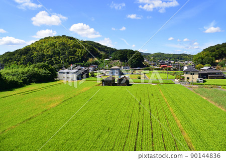 2021 年。從兒島站到岡山站的瀨戶大橋線風景 90144836