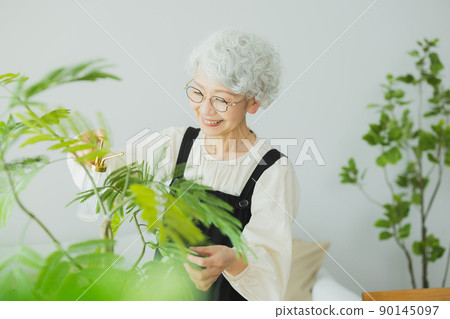 白髮女性的生活方式 90145097