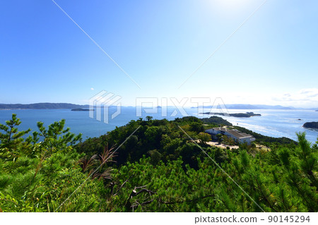 岡山縣兒島半島和竹山風景 90145294