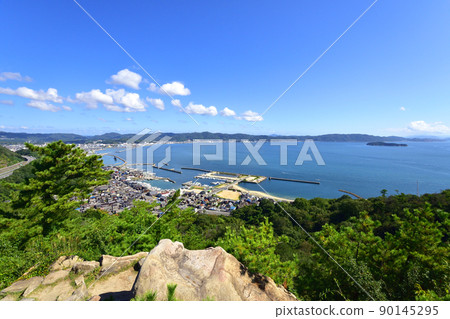 岡山縣兒島半島和竹山風景 90145295