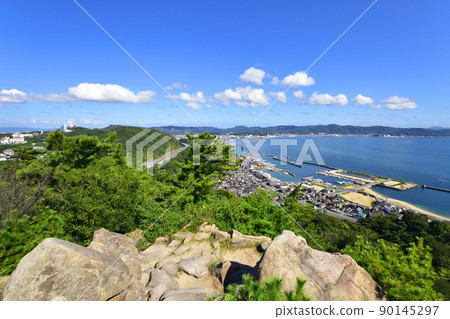 岡山縣兒島半島和竹山風景 90145297