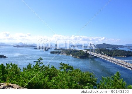 Scenery of Washuzan, Kojima Peninsula, Okayama Prefecture Scenery of Washuzan, Kojima Peninsula, Okayama Prefecture 90145303