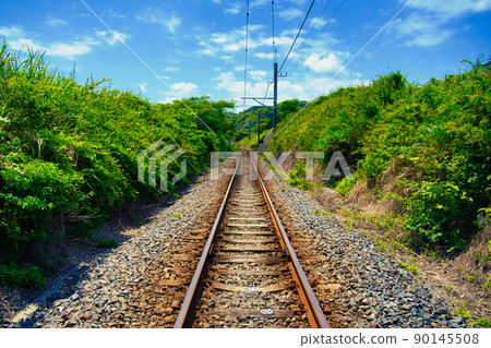 Railroad tracks and summer Railroad tracks and summer 90145508