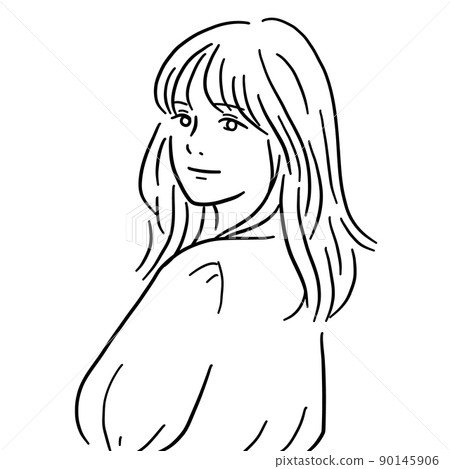 A woman looking back 90145906