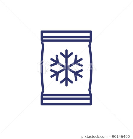 frozen bag line icon on white 90146400