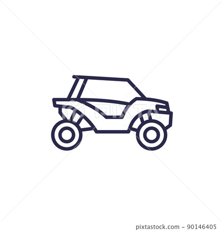 UTV line icon, Side-by-side vehicle vector UTV line icon, Side-by-side vehicle vector 90146405