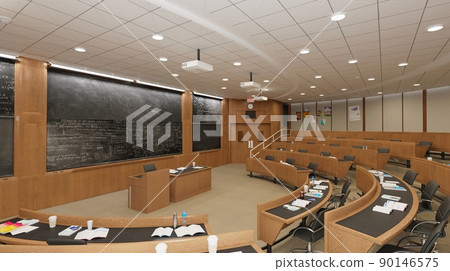 Empty classroom university or collage back to school 3d illustration Empty classroom university or collage back to school 3d illustration 90146575