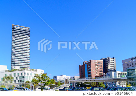 熊本站“晴好時車站周邊的風景”日本、九州、熊本縣 90146604