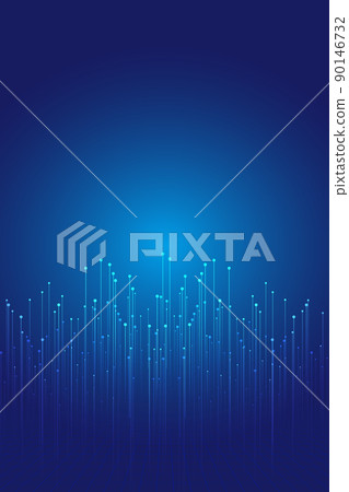 Blue forward extending lines rising rays science and technology technology background 90146732