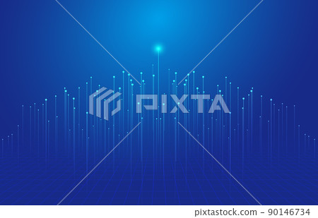 Blue forward extending lines rising rays science and technology technology background Blue forward extending lines rising rays science and technology technology background 90146734