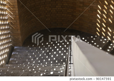 Brick wall trough to see light Brick wall trough to see light 90147391