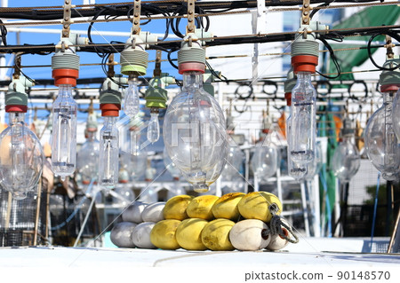 Niigata Niigata City Squid fishing boat fishing light 90148570