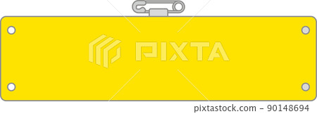 展開的黃色臂章插圖 90148694