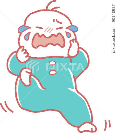 Illustration of a crying baby 90148937