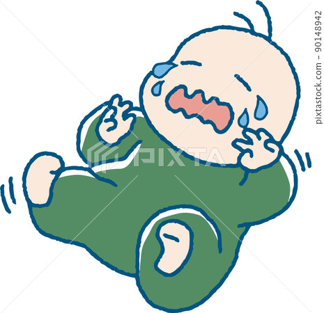 Illustration of a crying baby Illustration of a crying baby 90148942