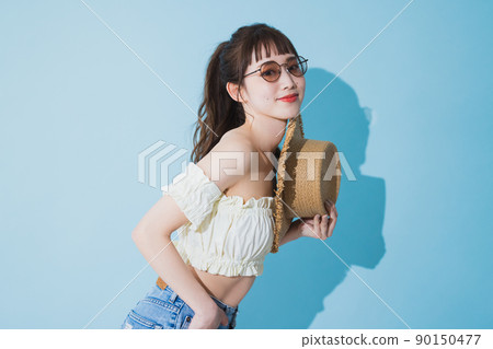 Summer woman light blue back Summer woman light blue back 90150477