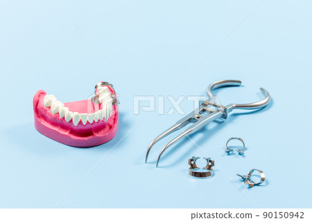 Set of metal dental instruments for teeth dental care Set of metal dental instruments for teeth dental care 90150942