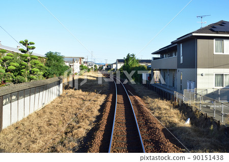 2021 年。早上水島臨海鐵道水島本線的風景 2021 年。早上水島臨海鐵道水島本線的風景 90151438