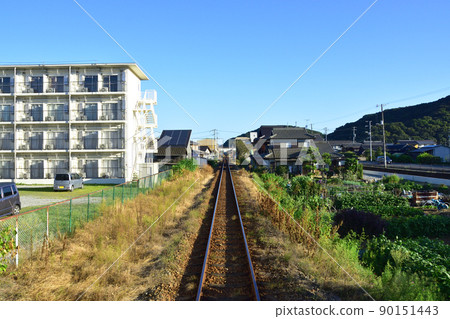2021 年。早上水島臨海鐵道水島本線的風景 2021 年。早上水島臨海鐵道水島本線的風景 90151443