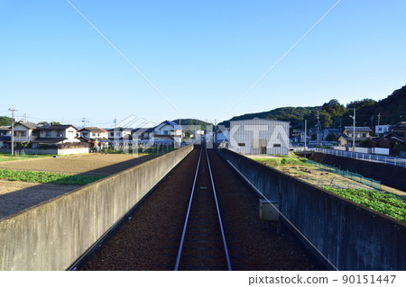 2021. Scenery of Mizushima Rinkai Railway Mizushima Main Line in the morning 2021. Scenery of Mizushima Rinkai Railway Mizushima Main Line in the morning 90151447