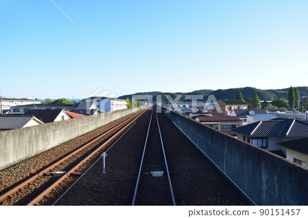 2021. Scenery of Mizushima Rinkai Railway Mizushima Main Line in the morning 2021. Scenery of Mizushima Rinkai Railway Mizushima Main Line in the morning 90151457