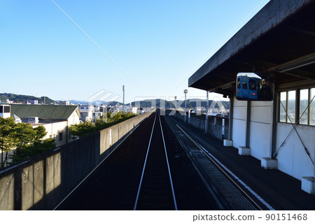 2021. Scenery of Mizushima Rinkai Railway Mizushima Main Line in the morning 2021. Scenery of Mizushima Rinkai Railway Mizushima Main Line in the morning 90151468