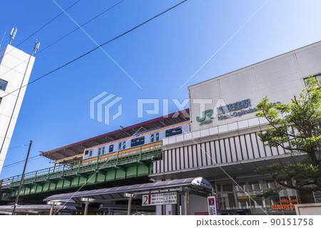 JR“Nishiogikubo”車站大樓北口和巴士總站的風景 90151758