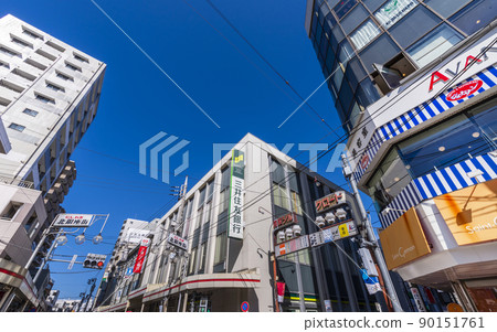 Shopping street in front of JR "Nishiogikubo" station Shopping street in front of JR "Nishiogikubo" station 90151761