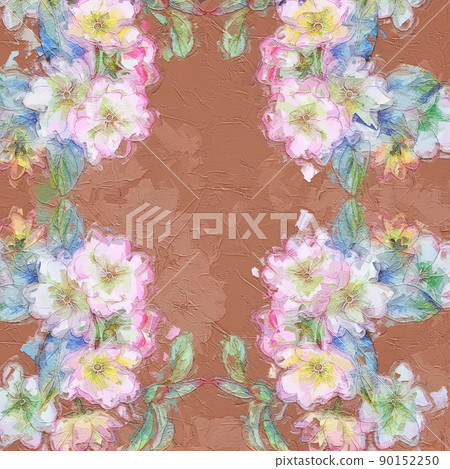 Beautiful oil painting flower illustration Beautiful oil painting flower illustration 90152250