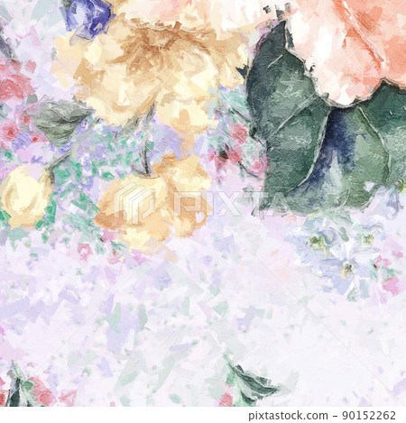 Beautiful oil painting flower illustration 90152262