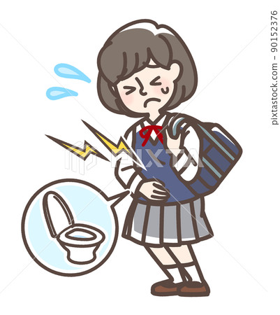 胃痛的女學生 90152376