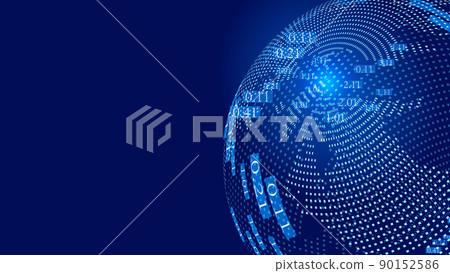 數字與數碼地球構建的網絡科技大數據地球元素 數字與數碼地球構建的網絡科技大數據地球元素 90152586